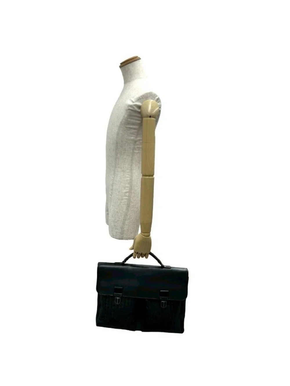 Bottega Veneta Intrecciato Leather Business Bag Document Bag Black